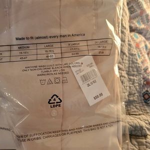 NWT Architect wrinkle-free short sleeve button up shirt 2XL Cream color